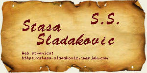 Staša Sladaković vizit kartica